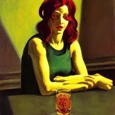 image.jpeg.1a9ac5d93da21c313677b0c592fbcae8.jpeg   Edward Hopper: Medusa the Gorgon drinking a glass of whisky (1967)