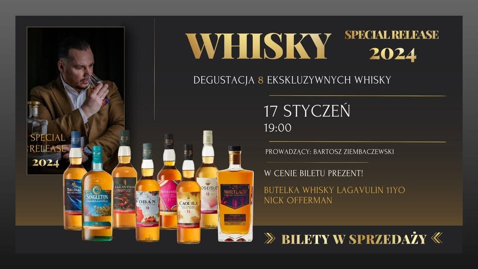 Degustacja Whisky Diageo Special Release 2024 - Zielona Góra